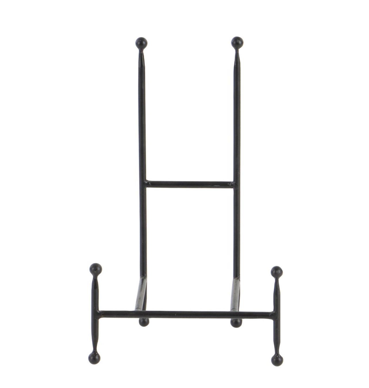Black Metal Rectangular Tabletop Display Easel With Ball Details Four Sizes