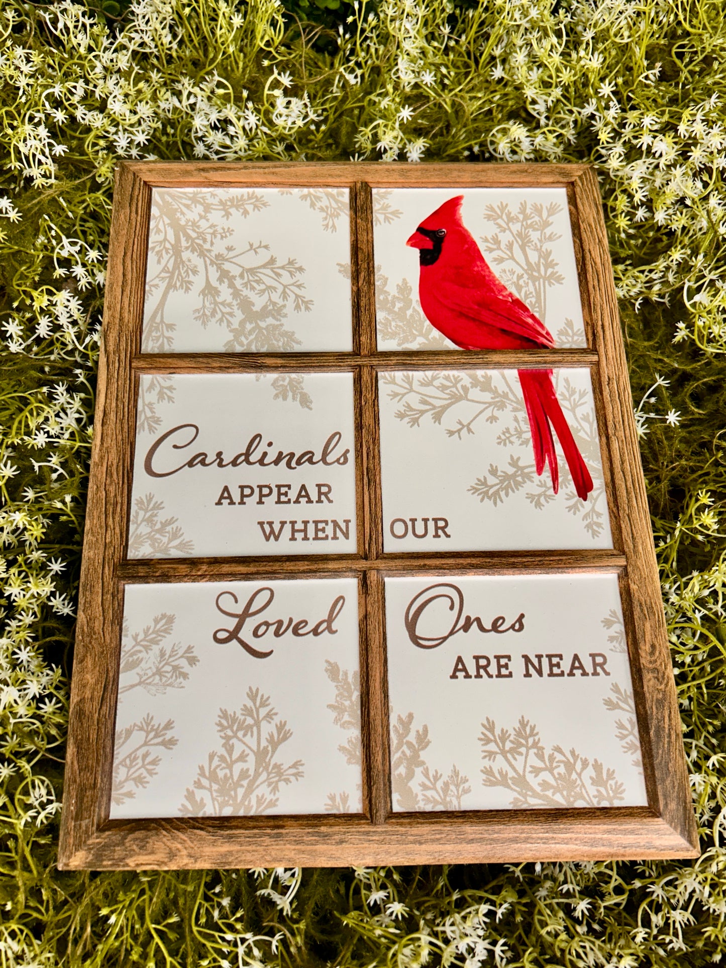 12.75 Inch Cardinal In Window Metal Sign