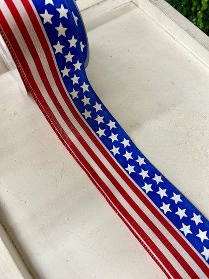 2.5 Inch By 10 Yard Traditional Flag Ribbon