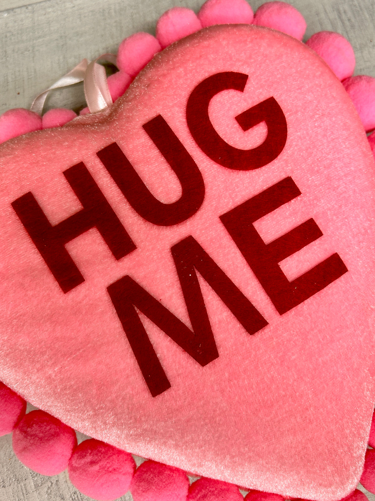 11 Inch Pink And Red Velvet Conversation Pompom Heart Three Styles