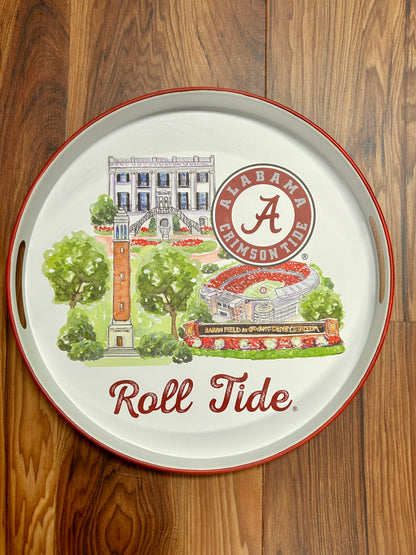 Alabama Landmark Round Tray