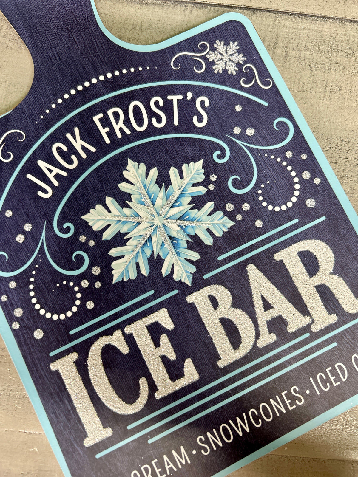12 Inch Jack Frost's Ice Bar Wood Sign