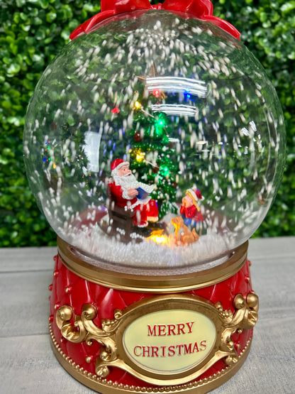 11.42 Inch Lighted Musical Globe With Moving Scene Two Styles