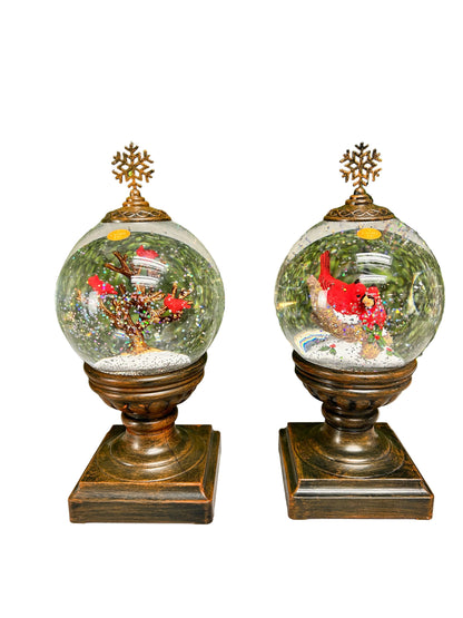 Acrylic Cardinal Globe On Stand With Sound Two Assorted