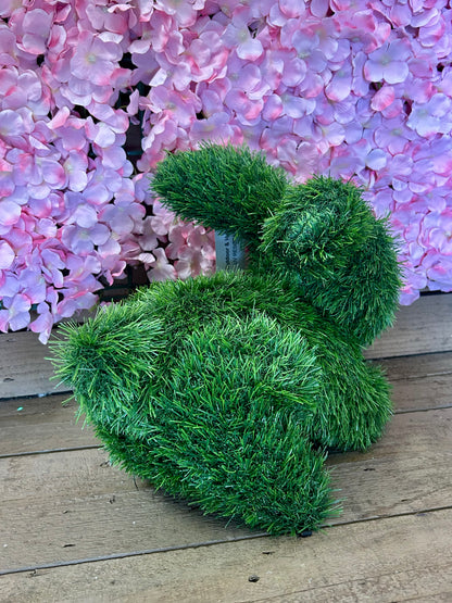15.5 Inch Soft Touch Grass Garden Bunny