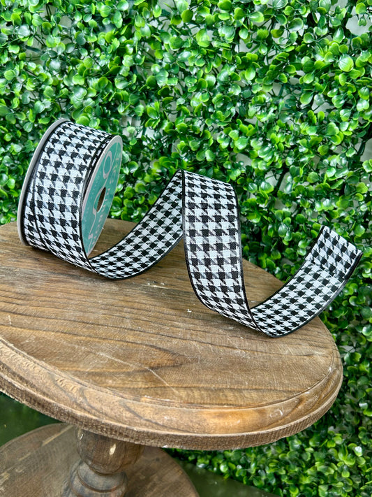 1.5 Inch By 10 Yard Large Houndstooth Ribbon