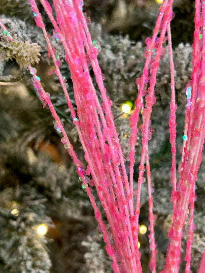 35 Inch Pink And Blue Wildly Perfect Twig Ball Spray