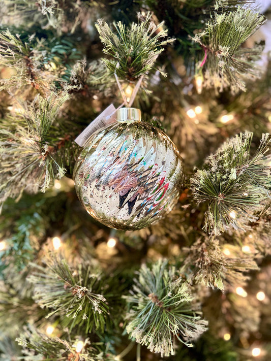 5 Inch Ball Ornament Gold