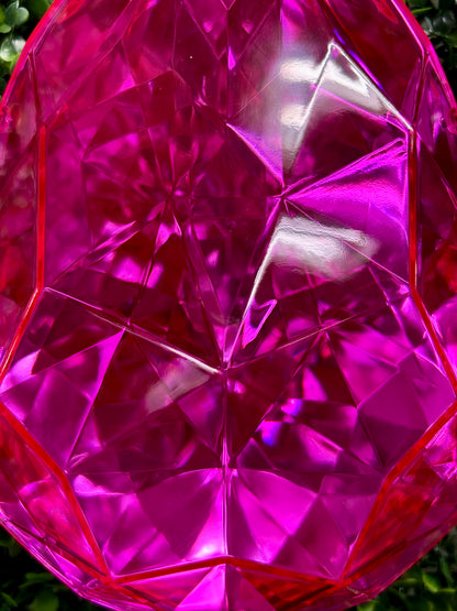 9 Inch Hot Pink Acrylic Rain Drop Diamond Ornament