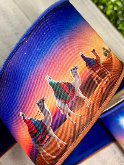 4 Inch By 10 Yard Nativity Scene Fused Ribbon