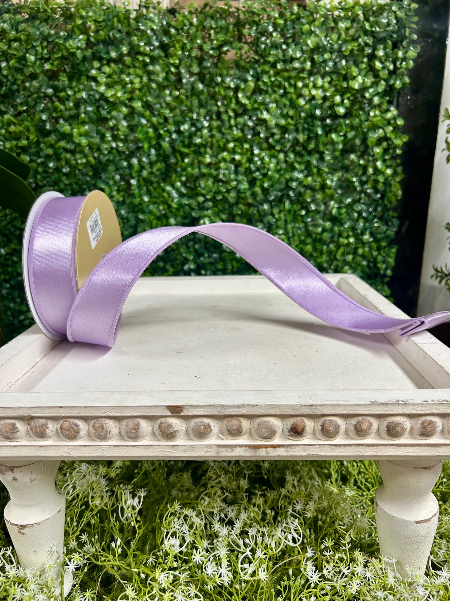 1.5 Inch By 10 Yard Lavender Satin Fused Ribbon