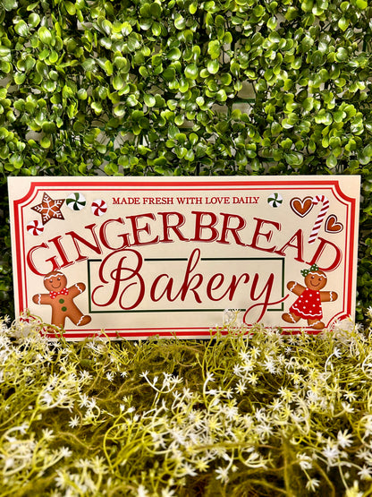 Gingerbread Bakery Wooden Sign
