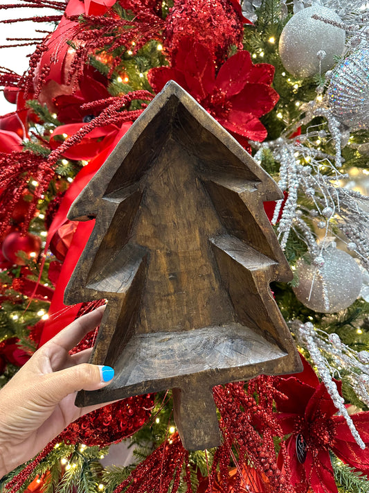 Hand Crafted Wood Tree Dough Bowl