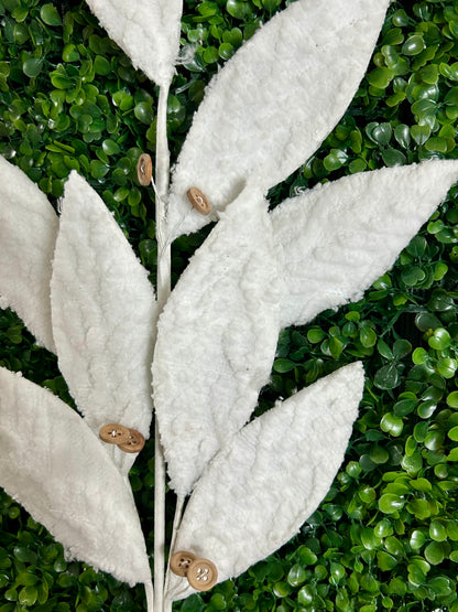 30 Inch Winter Chalet Leaf Spray With Buttons