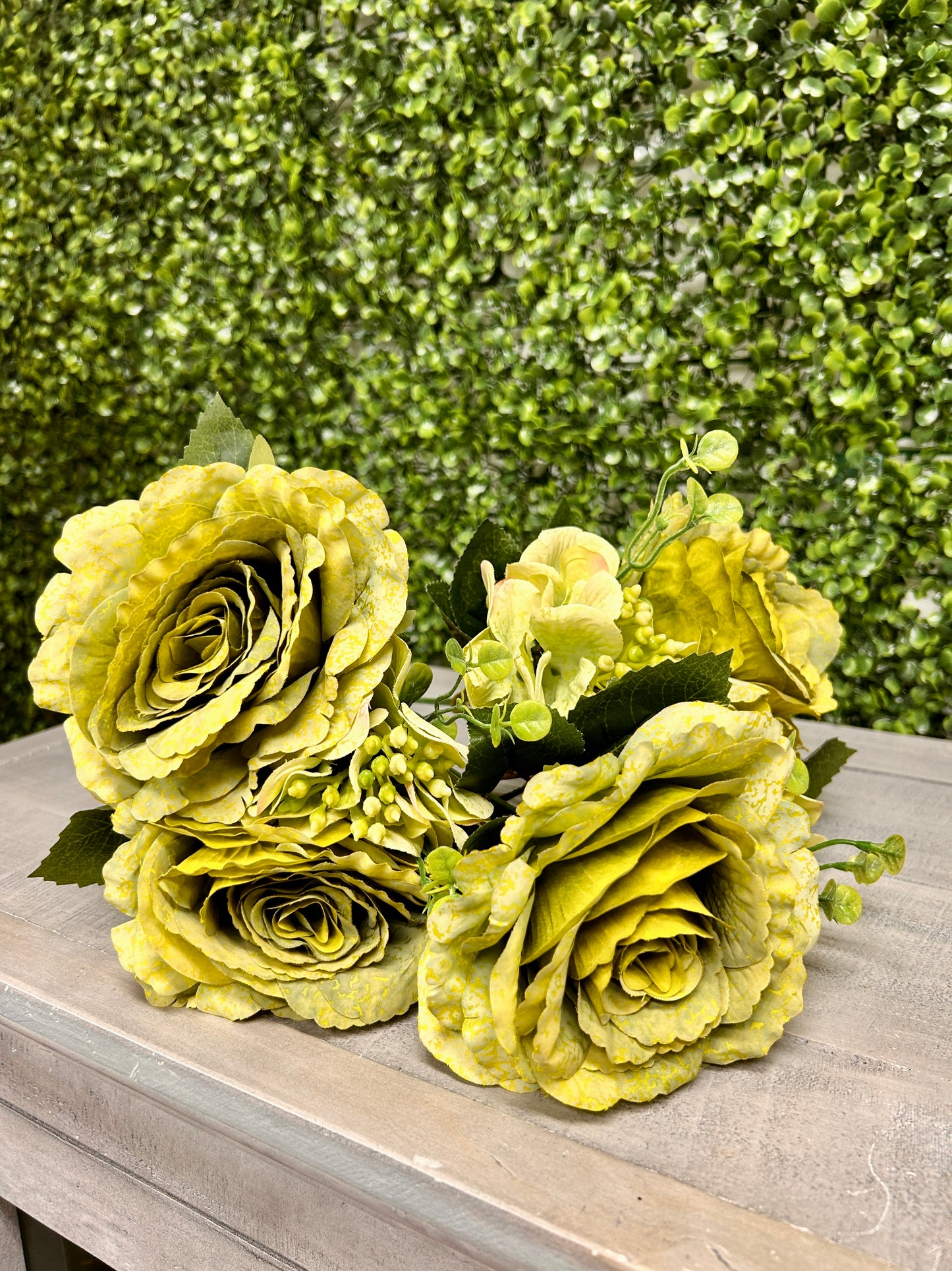 18 Inch Green Rose Hydrangea Bush