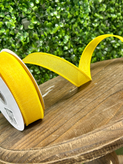 7/8 Inch Sun Yellow Royal Burlap Ribbon