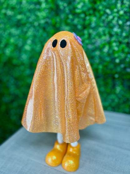 11.42 Inch Resin And Fabric Halloween Ghost Four Styles