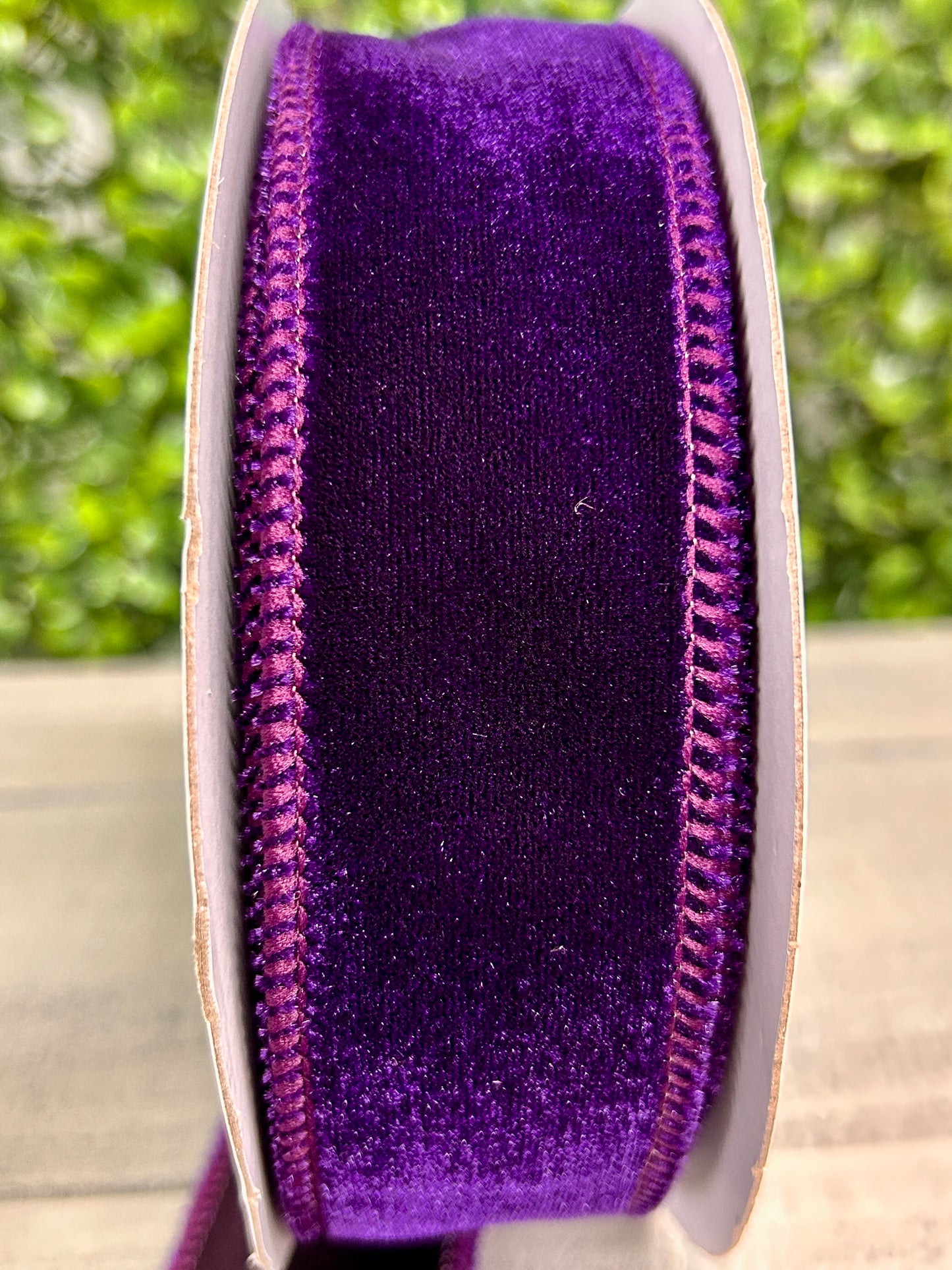 1.5 Inch By 10 Yard Purple Deluxe Velvet With Satin Backing Ribbon