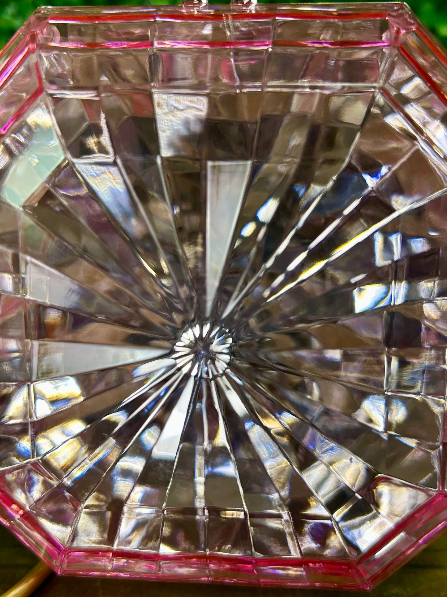 5 Inch Pink Acrylic Square Diamond Ornament