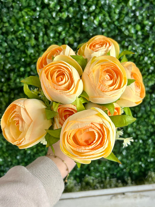 16.5 Inch Yellow Ranunculus Bush