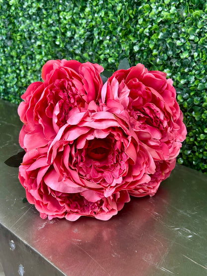 20 Inch Dark Pink Peony Bush