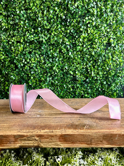 1.5 Inch By 10 Yard Baby Pink Satin Value Wired Ribbon