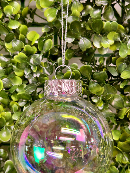 2.75 Inch Iridescent 8 Piece Boxed Ornament