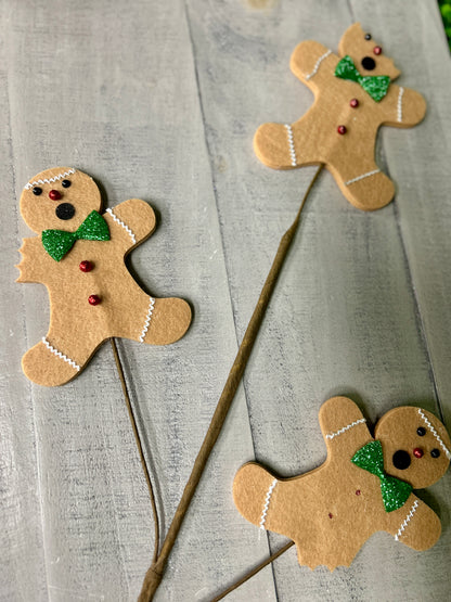 30 Inch Bitten Gingerbread Men Pick