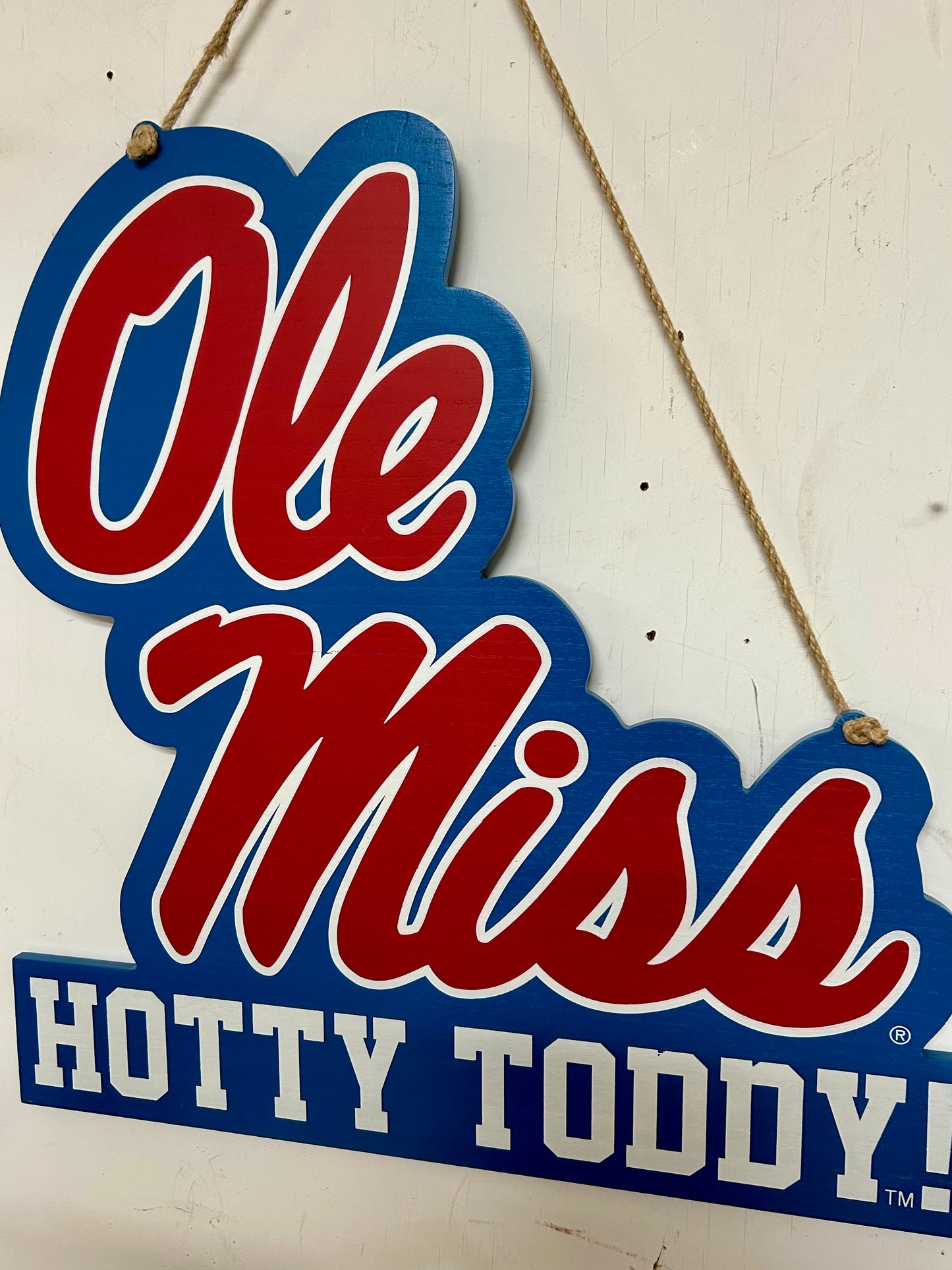 Ole Miss Wood Door Hanger