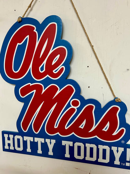 Ole Miss Wood Door Hanger
