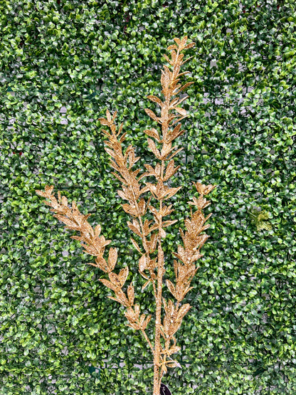 28.5 Inch Gold Glittered Rosemary Spray