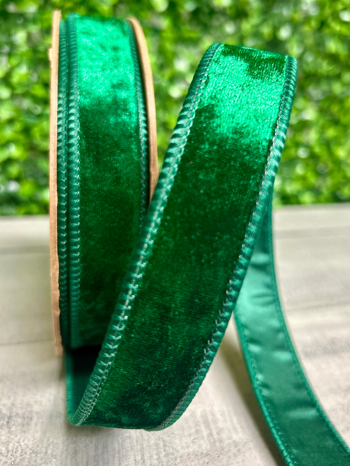 1 Inch By 10 Yard Hunter Green Heritage Velvet Ribbon