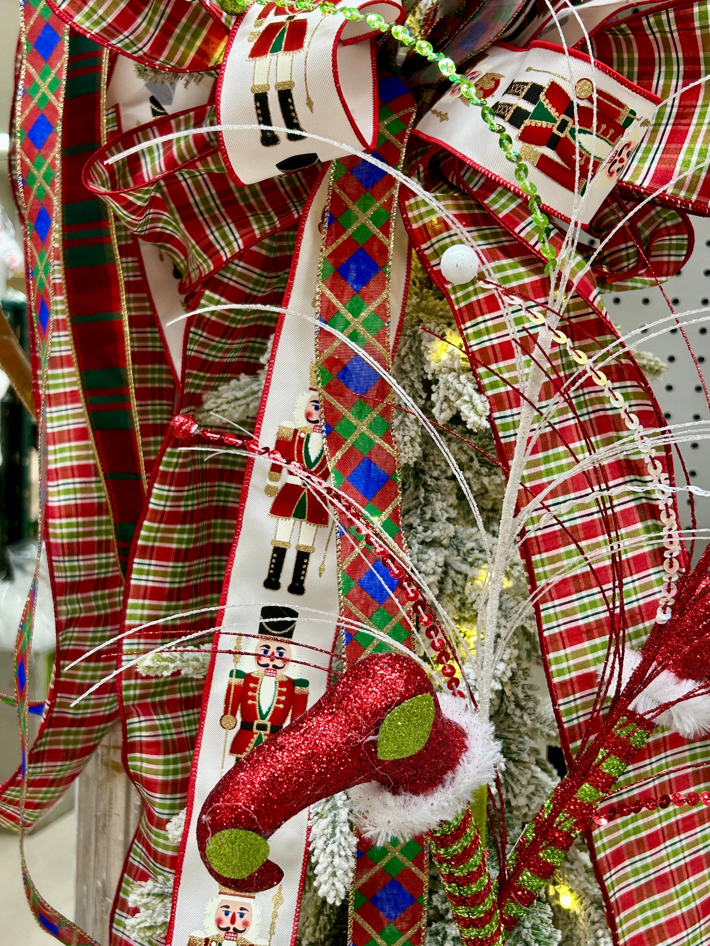 29.5 Inch Red And Green Elf Leg Spray