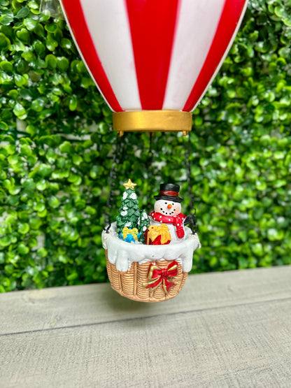 23.2 Inch FireGlow Lighted Holiday Hanging Hot Air Balloon With Timer Three Styles