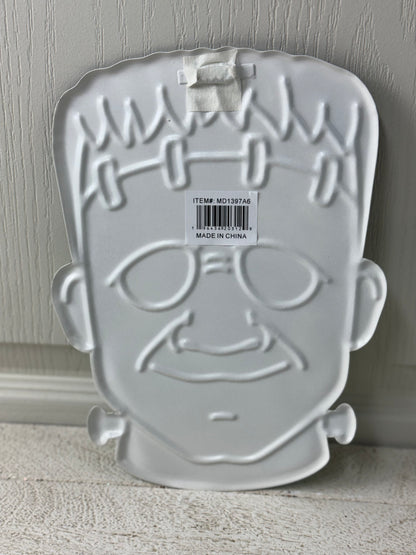 10 Inch Frankenstein Metal Face Sign