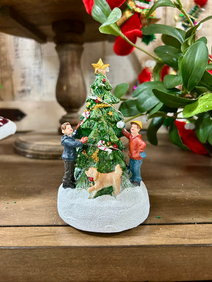 4.92 Inch Battery Operated Lighted Holiday Tree Three Styles