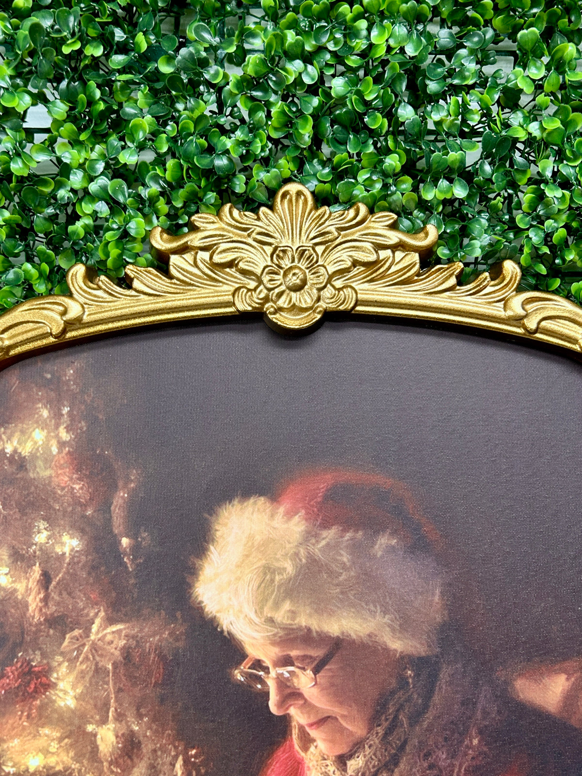 18.5 Inch By 27 Inch Framed Santa And Mrs. Claus Picture Two Styles