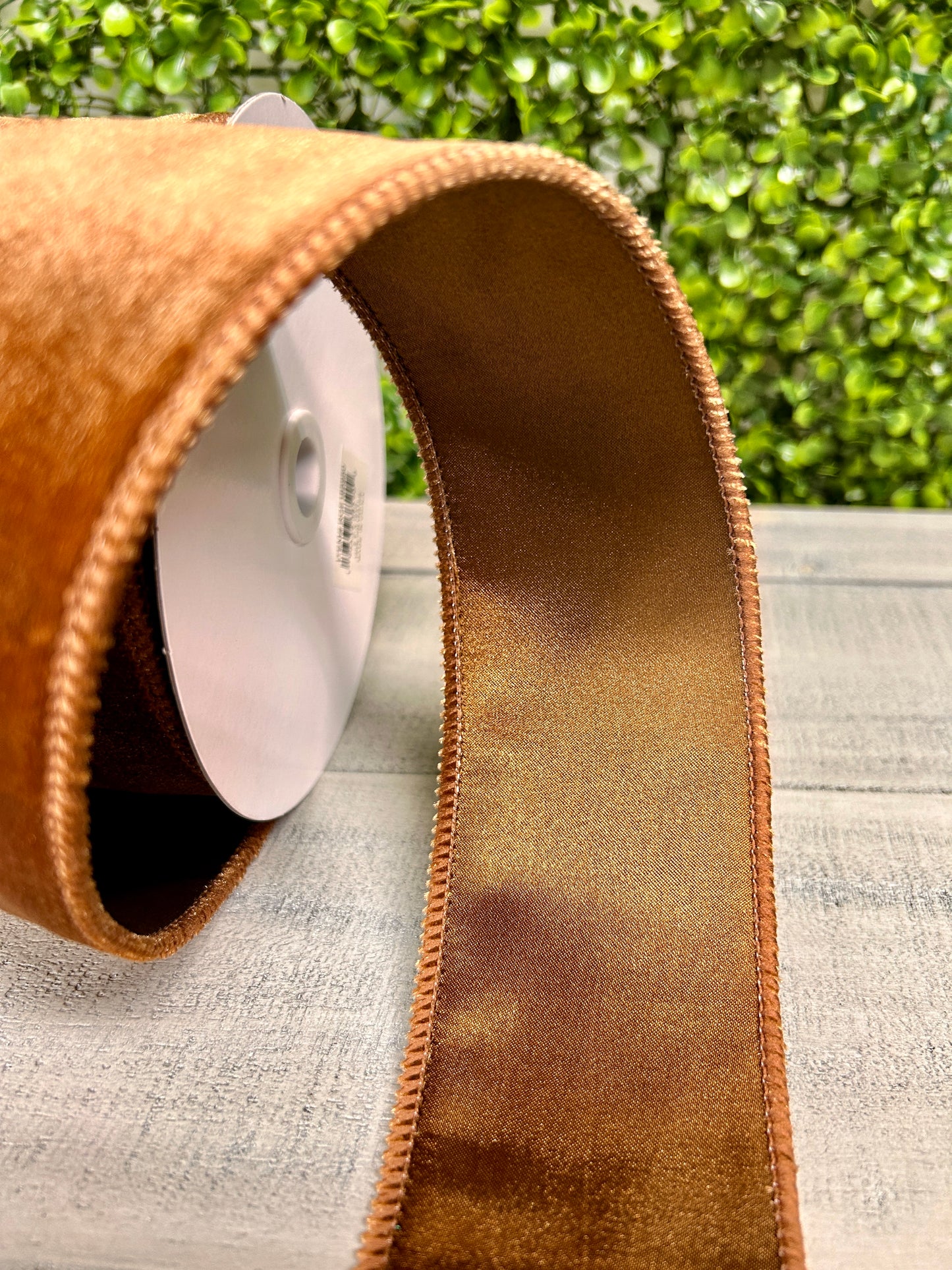 2.5 Inch By 10 Yard Chocolate Deluxe Velvet With Satin Backing Ribbon