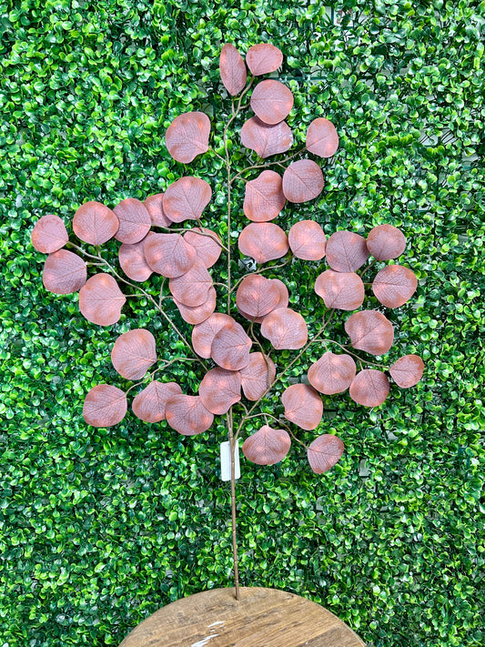 27 Inch Brown And Grey Apple Leaf Spray