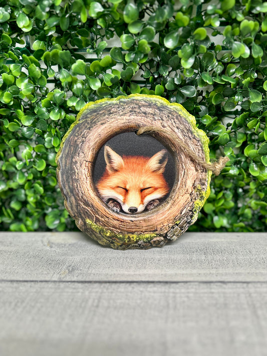 5.25 Inch Fox In A Tree Sign