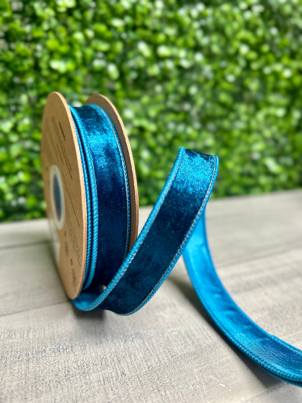 1 Inch By 10 Yard Teal Heritage Velvet Ribbon