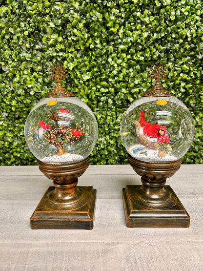 Acrylic Cardinal Globe On Stand With Sound Two Assorted