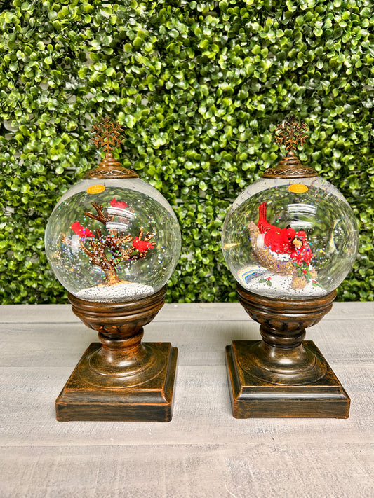 Acrylic Cardinal Globe On Stand With Sound Two Assorted