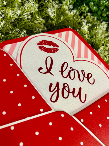 11.25 Inch I Love You Open Envelope Metal Sign