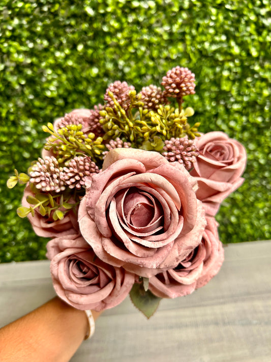 19 Inch Dusty Pink Rose Berry Bush