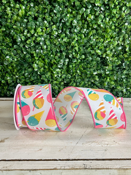 2.5 Inch By 10 Yards Snow Cones Ribbon