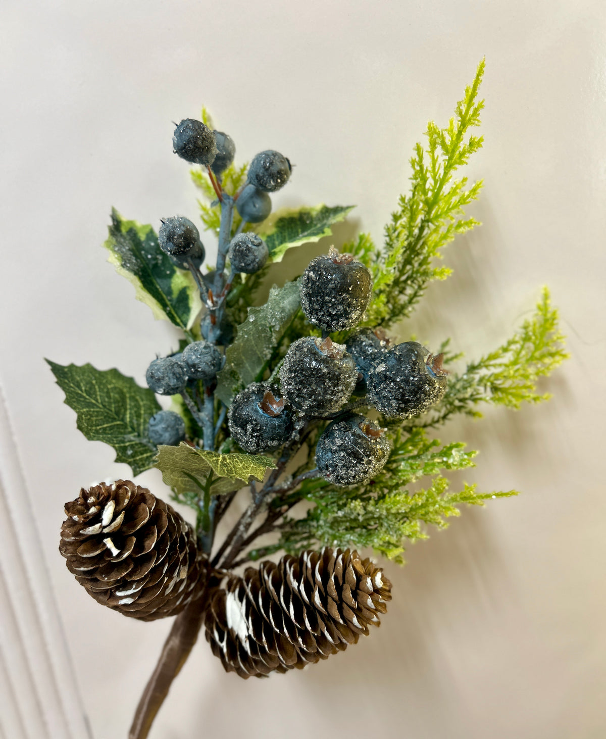 14 Inch Blueberry Pinecone Pick