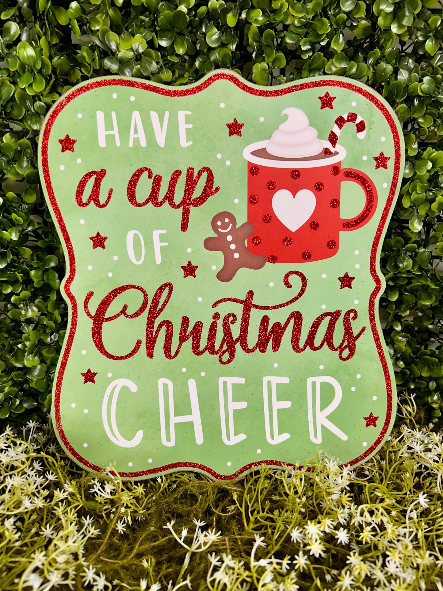 10.5 Inch Have A Cup Of Christmas Cheer Wood Sign