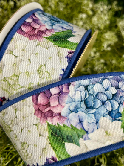 2.5 Inch By 10 Yard Hydrangea Ribbon