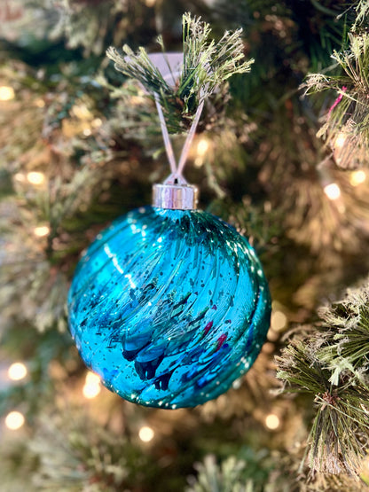 5 Inch Ornament Ball Aqua